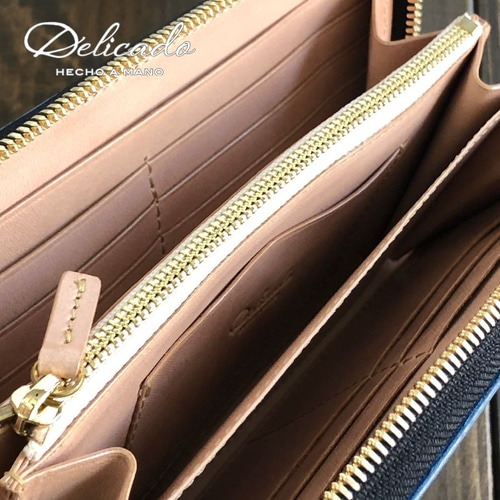 コードバン 財布 新喜皮革 × 栃木レザー ネイビー 紺 財布 ヌメ革 本革  