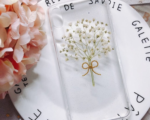 押しフルーツケース　iPhone14/iPhone13 楽天市場】いちじくミックス 押し花 スマホケース 全機種対応