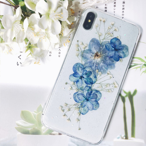 押し花ケース XPERIA 10 IV/Xperia8 III/10 III/5 II Galaxy全機種対応