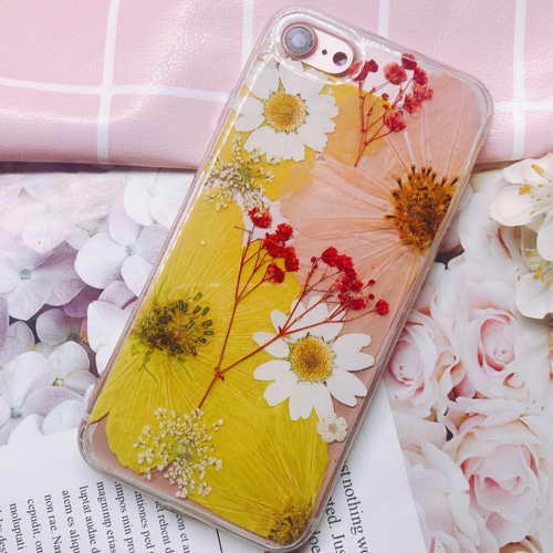 Marieページ⭐︎押し花ケース 全機種対応人気押し花ケース iPhone15pro/SE2
