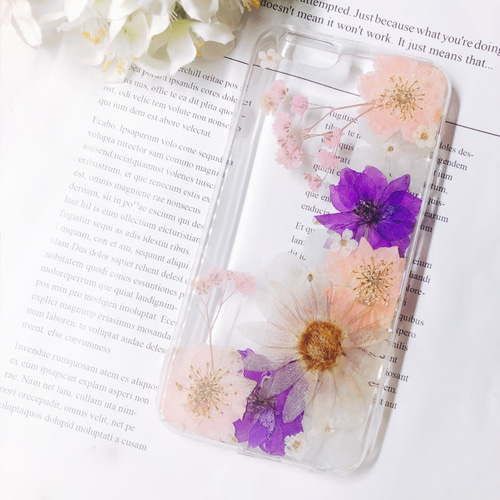 押し花iPhoneケース 押し花スマホケース 押し花ケース スマホケース 