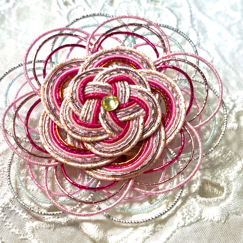 206 水引アクセサリー ブローチ 松結び new 206 水引アクセサリー