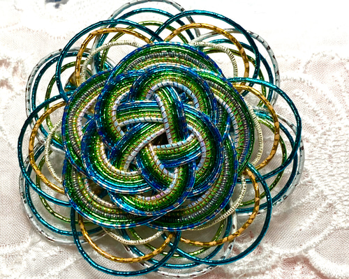 206 水引アクセサリー ブローチ 松結び new 206 水引