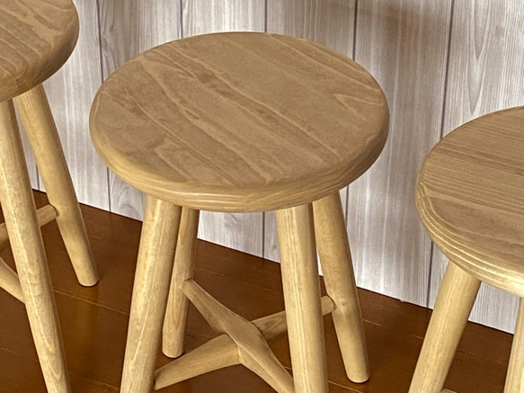 Round round stool　丸い丸いスツール　H＝420　チェアー 5枚目の画像