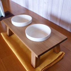 日本のペットのちゃぶ台（テーブル）　餌台 2枚目の画像
