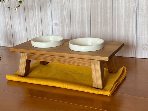 日本のペットのちゃぶ台（テーブル）　餌台 3枚目の画像
