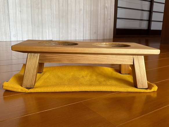 日本のペットのちゃぶ台（テーブル）　餌台 6枚目の画像