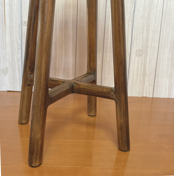 【新色ブラックエボニー】High stool without corners　角のないハイスツール　H＝600 3枚目の画像