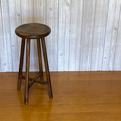【新色ブラックエボニー】High stool without corners　角のないハイスツール　H＝600 4枚目の画像