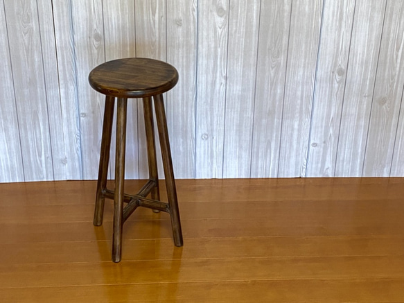 【新色ブラックエボニー】High stool without corners　角のないハイスツール　H＝600 4枚目の画像
