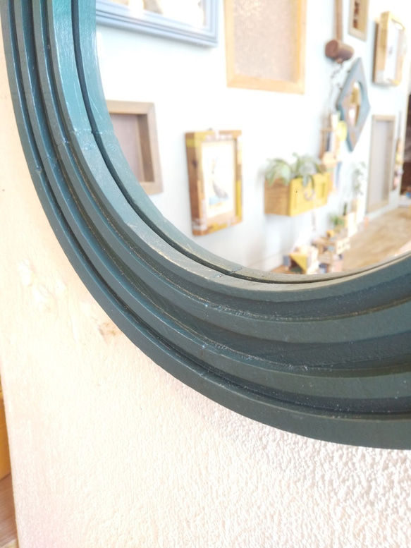 『Line circle　mirror』deep green 7枚目の画像