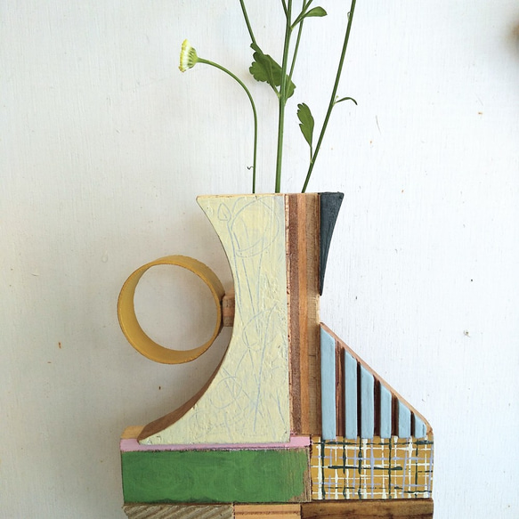 壁掛け一輪挿し『coppa　flower　vase』小さめサイズ 3枚目の画像