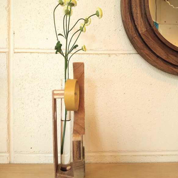壁掛け一輪挿し『coppa　flower　vase』小さめサイズ 7枚目の画像