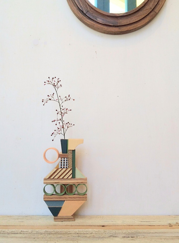 壁掛け一輪挿し『coppa　flower　vase』小さめサイズ 4枚目の画像