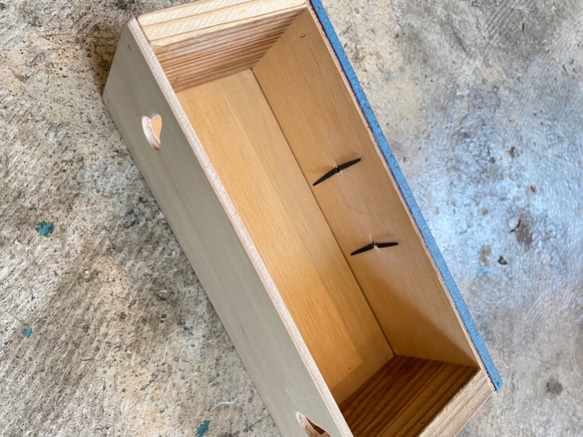 デスク収納　『drawer box』ブルーグレー 6枚目の画像