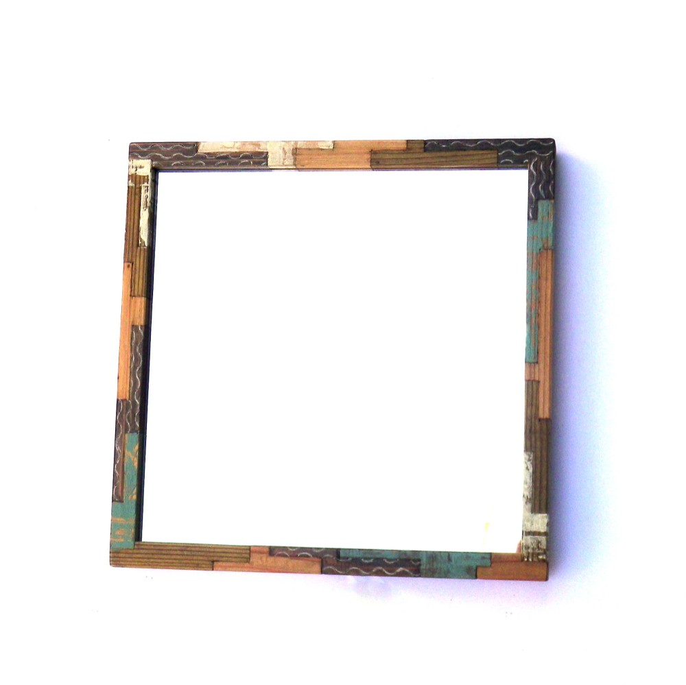 スクエアミラー『TUGIHAGI　FRAME mirror』- umi -　300角 5,782円