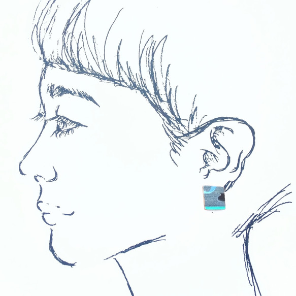 穿孔式可換“ coppa de耳環”的夾式耳環 第2張的照片