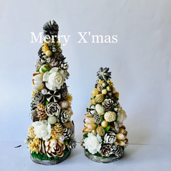 ナチュラル・木の実いっぱいのホワイトツリー☆クリスマスツリー☆ナッツ☆松ぼっくり☆クリスマスオーナメント☆木ノ実 2枚目の画像