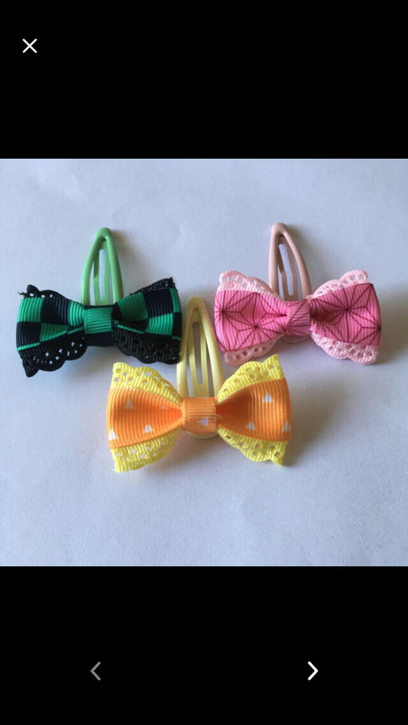 オーダー可能生地② レース×グログランリボン୨୧パッチンピン ヘア