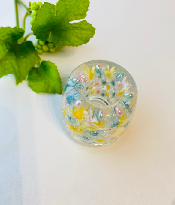 お花がいっぱい♪固まるハーバリウム ☆ボールペン ボールペンスタンド  歯ブラシ立て　印鑑立て　固めるハーバリウム 3枚目の画像