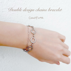 Double design chains bracelet 3枚目の画像