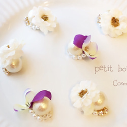 petit bouquet "viola" ピアス 4枚目の画像