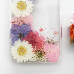 猫と桜 スマホリング iPhone15Pro/SE/Xperia5V/GALAXYS24 押し花ケース スマホケース 3枚目の画像