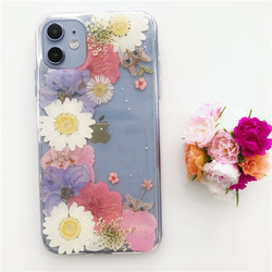 猫と桜 スマホリング iPhone15Pro/SE/Xperia5V/GALAXYS24 押し花ケース スマホケース 7枚目の画像