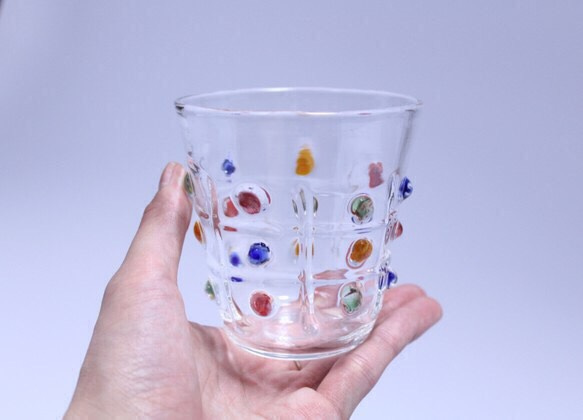 『カラフルかわいいコップ』耐熱ガラス 2枚目の画像