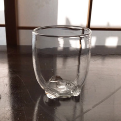 『ころんとしたクリアグラス』 Sサイズ　耐熱ガラス 1枚目の画像