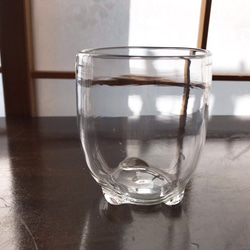 『ころんとしたクリアグラス』 Sサイズ　耐熱ガラス 2枚目の画像