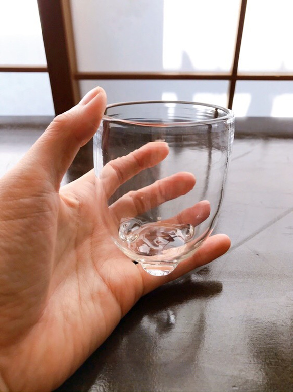 『ころんとしたクリアグラス』 Sサイズ　耐熱ガラス 3枚目の画像