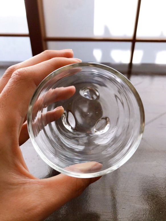 『ころんとしたクリアグラス』 Sサイズ　耐熱ガラス 4枚目の画像