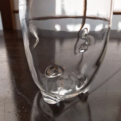 『ころんとしたクリアグラス』Mサイズ　耐熱ガラス 3枚目の画像