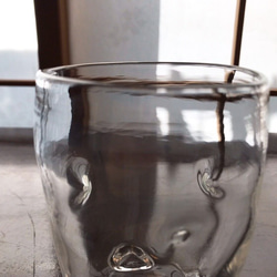 『ころんとしたクリアグラス』Mサイズ　耐熱ガラス 4枚目の画像