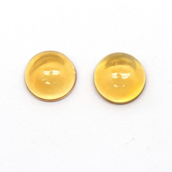 シトリン(2pcs)／Citrine Round Cabochon 1枚目の画像