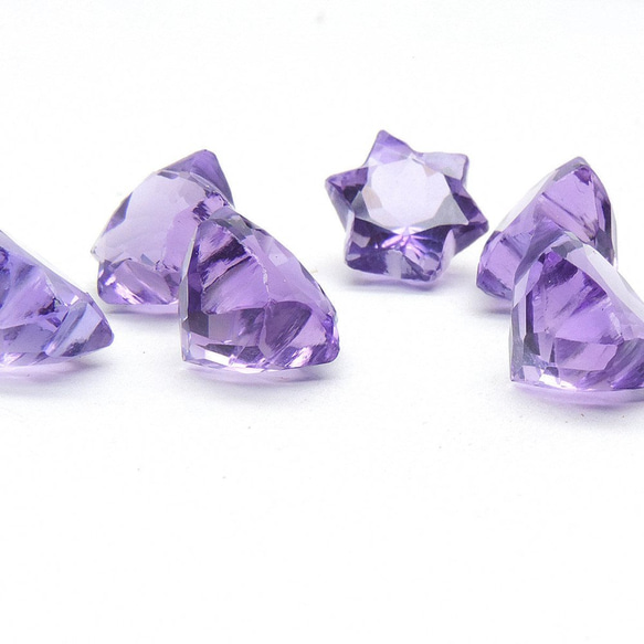 アメジスト(6pcs)／Amethyst Star Shape 2枚目の画像