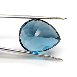 トパーズ／Pear Shape London Blue Topaz 3枚目の画像