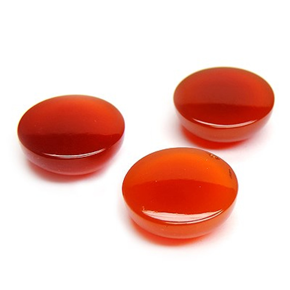 カーネリアン(3ピース)／Round Cut Carnelian 3枚目の画像