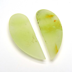 アゲート(2pcs)／Pear Cabochon Yellow Agate 3枚目の画像