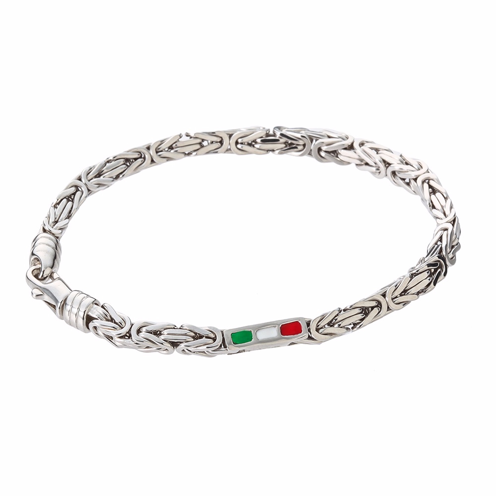 【SALE】シルバー925・ビザンチンチェーンメールブレスレット
