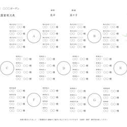 ウェディング くるくる席次表  3つ折り席次表に変更可 お急ぎの場合もご相談ください 水彩 ナチュラル 海外　結婚式 4枚目の画像