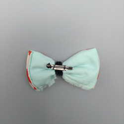 古布ちょうネクタイ[K053]　子ども蝶ネクタイ　リボンブローチ　アンティーク着物　リメイク　bow tie 10枚目の画像