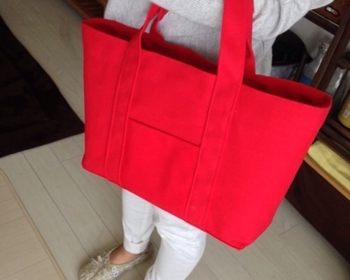 帆布トートバッグ縦長LLサイズ　レッド&ブルー 楽天市場】トートバッグ a4 縦 通販 CHOOP シュープ EF-CSB02