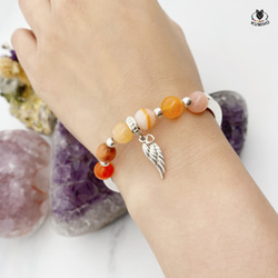 Five Elements Bracelet-Fly-Orange Persian Agate、925スターリングシルバー 2枚目の画像