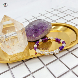 流年手鍊-王族-紫晶，白月光，白水晶，925純銀飾 第6張的照片