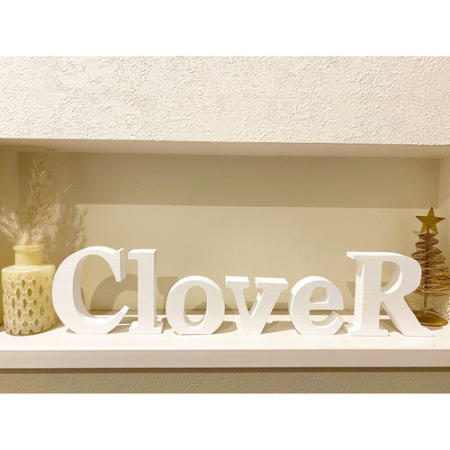 インテリア ウッド オブジェ アルファベット イニシャル シングル