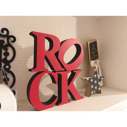 琴里様専用ページ♡ウッドオブジェ  アルファベット ROCK スター ウェルカムスペース 結婚式 置物 木製 2枚目の画像