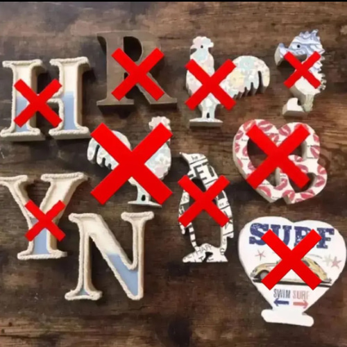 1点ずつ限定 即日発送 ウッドオブジェ アルファベット 置物 木製