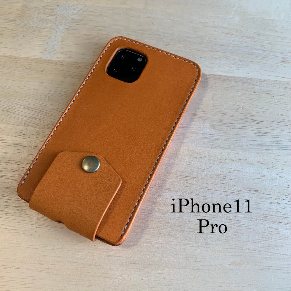 手縫い本革のiPhone11Pro  カバー ケース　栃木レザー【名入れ無料・選べる革とステッチ】